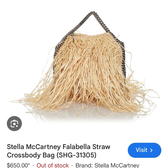 NWT Stella McCartney Falabella Straw Crossbody Bag (SHG-31305) - Picture 14 of 16